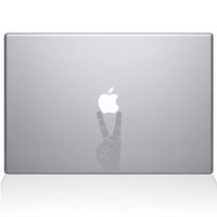 The Decal Guru Peace Sign Hand MacBook Decal Vinyl Sticker - 13" MacBook Air - Silver (1147-MAC-13A-S)