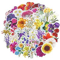 Cute Flower Laptop Stickers for Girl, Lovely Waterproof Vinyl Water Bottle Computer Notebook Car Skateboard Motorcycle Bicycle Luggage Guitar Bike Decal 50Pcs Pack