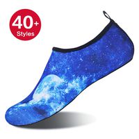 Womens and Mens Kids Water Shoes Barefoot Quick-Dry Aqua Socks for Beach Swim Surf Yoga Exercise (Moon, XXL)