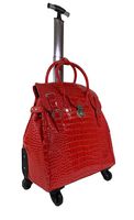 Ritsy 20" Computer/Laptop Tote Rolling Wheel Case Luggage Purse Bag"Red Admiral" (Red Croc)