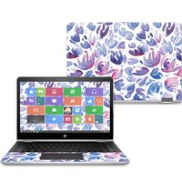 Mightyskins Skin Compatible with Hp Pavilion X360 14" (2017) - Blue Petals | Protective, Durable, and Unique Vinyl Decal Wrap Cover | Easy to Apply, Remove, and Change Styles | Made in The USA