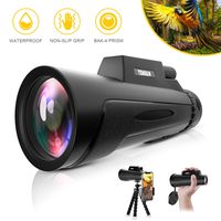 Monocular Telescope, Tensun 12x50 High Power HD Monocular with Universal Smartphone Holder - Bak4 Prism Fmc, Waterproof Scope, Dual Focus Optics Scope for NBA/Football/Concert/Vocal Concert/Hunting