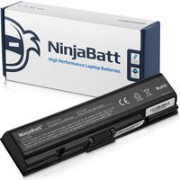 NinjaBatt Laptop Battery PA3534U-1BRS PA3727U-1BRS PA353U-1BRS for Toshiba Satellite A200 A205 A210 A215 A300 A305 A355 A500 A505 L300 L305 L455 L500 L505 L555 M200 M205 - [6 Cells/4400mAh/48wh]