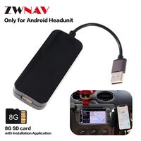 ZWNAV USB Carplay Dongle, Smartphone Link Receiver for Android Radio, Navigation Multimedia Player for Android Head Unit, Fit for iPhone and Android Phone, 8GB SD Card with Installation App Included