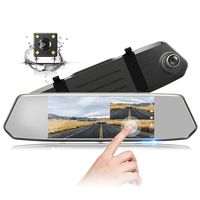 Mirror Dash Cam Backup Camera 7 Inch Touch Screen 1080P Rearview Front and Rear Dual Lens,Full HD IPS Touch Screen 170°Wide Len,Night Vision,G-Sensor Lock,Loop Recording,Motion Detection,Parking Mode