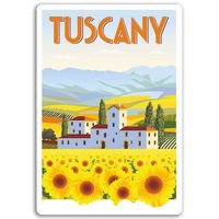 2 x 10cm Tuscany Italy Vinyl Stickers - Travel Fun Sticker Laptop Luggage #17108 (10cm Tall)