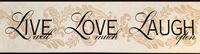 Wallpaper Border Live Love Laugh Beige Black Classic Retro Design 15' x 6.75" BH10-089