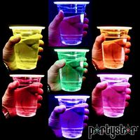 PartyStar 16oz Glowing Party Cups for Indoor Outdoor Party Event Fun, Multi-Color Variety Pack with 7 Bright Glow-In-The-Dark Colors for House Parties Birthdays Concerts Weddings BBQ Beach DJ Holidays