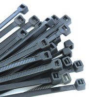 100-Pack Heavy Duty 7.5 Inches (50lbs) Zip Cable Tie Down Strap Wire UV Black Nylon Wrap