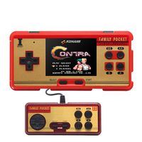 3.0 inch Screen Family Pocket Retro Video Game Console Handheld Game Console Built -in 638 Games Support External Handle for Double Play Support AV Cable Output (Red)