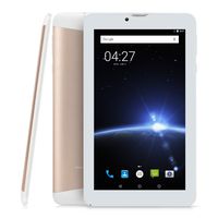 iRULU 7 inch Phablet Unlocked 3G/2G, Quad Core 1.3 GHz Android 7.0 Nougat Smartphone,1GB/16GB WiFi FM GPS Bluetooth Dual Camera,WCDMA/GSM Phone Tablet,GMS Certified, X67-Gold(Metal Back)