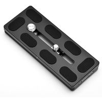 InnerTeck 100mm Black Metal Quick Release Plate for Tripod Ball Head fits all the Arca-type quick release adapters