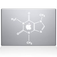The Decal Guru The Molecular Structure of Coffee MacBook Decal Vinyl Sticker - 13" MacBook Air - White (1195-MAC-13A-W)