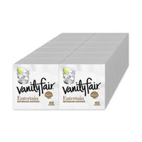 Vanity Fair Entertain Paper Napkins, Beverage Cocktail Size, Classic White, 480 Count