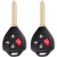 ECCPP Replacement fit for Uncut Keyless Entry Remote Control Car Key Fob Shell Case Toyota Avalon Corolla Camry Venza HYQ12BBY (Pack of 2)