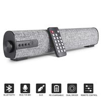 BOKEYU Portable Sound Bar for TV Computer Wired & Wireless Bluetooth Speakers Mini Home Theater Surround Soundbar with Built-in Subwoofers Remote Control for Smartphone Tablet PC Desktop Projector