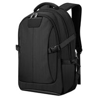 PICTEK Laptop Backpack for 15-17 Inch Laptops, Business Travel Waterproof College School Rucksack Weekender Bag with Rain Cover for Men/Women, Flight Approved Carry-On Backpack, Black