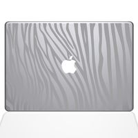 The Decal Guru 2046-MAC-11A-S Zebra Stripes Decal Vinyl Sticker, Silver, 11" MacBook Air