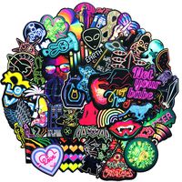 Ratgoo 100 Pcs Waterproof Colourful Neon Light Stickers to Boys Teens Kids Men Adult Gift for Desk Computer MacBook Laptop Phone Case Water Bottle Hydro Flask Car Bumper Bike Motorcycle Helmet Speaker
