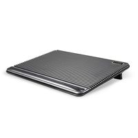 Laptop Cooling Pad, Coolertek USB Powered Laptop Cooler, 2 Blue LED Silent Big Fans, Height Adjustable Non-Slip Laptop Stand with Dual USB 2.0 Ports, Fits 11-17Inch Notebook - Gray (N2)