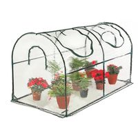 Seven colors house Reinforced Portable Mini Greenhouse 35.4 x 70.8 x 39 inches Vegetable Plant Mini Arc Greenhouse with Clear Cover for Indoor or Outdoor Plants