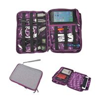 Waterproof Portable Universal Travel Cable Organizer Portable USB Flash Hard Drive Storage Case Bag for iPad Air Pro, Electronics Accessories, Phone, Charger, Cables, SD Memory Cards, Earphone