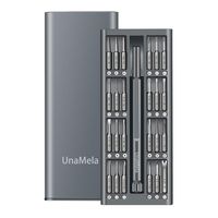 25 in 1 S2 Steel Repair Tool Kit, Premium Precision Screwdriver Set, with Magnetic Bit and Aluminum Alloy Case, Suitable for Cell Phones, iPhone, Ipad, Tablet, Laptop, MacBook, PC and Computer Repair