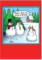 5766 'Only A Phase' - Funny Merry Christmas Greeting Card with 5" x 7" Envelope by NobleWorks