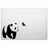 Laptop MacBook Decal - Panda Bear Cute - Matte Black Skins Stickers