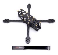 FPVKing Johnny 220mm FPV Racing Drone Frame 5 inch Carbon Fiber Quadcopter Frame Kit 5mm Arms and LiPo Battery Strap