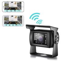 Uzone Wireless Phone Backup Camera, WiFi Rear View Camera with Smart App IP68 Waterproof IR Night Vision Wide Angle Reversing Camera for Trucks Trailers RVs