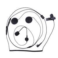 NKTECH 2-Pin K-Type Air Tube Earpiece Headset PTT MIC for BaoFeng UV-5R V2+ PRO DM-5R UV-5RE Plus UV-5RA UV-82 GT-5 GT-3 Wouxun TYT HYT Kenwood Two Way Radio (Motorcycle Bike Helmet Earpiece-H3)