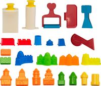 CoolSand Building Sand Molds & Tools Kit - Works with All Other Play Sand Brands - 27Piece Includes: Castle, Bricks & Walls Molds, & Tools - Sand Not Included