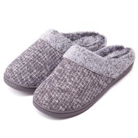 CCOOfhhc Womens Winter Memory Foam Slippers Wool-Like Blend Micro Suede House Shoes with Anti-Slip Indoor Outdoor for Mens White