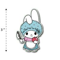 (TK-170) My Melody | Kuromi Mom Melody - Waterproof Vinyl Sticker for Laptops Tablets Cars Motocycles Bicycle Skateboard Luggage Or Any Flat Surface (3")