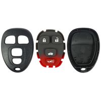 qualitykeylessplus Replacement Remote Control 4 Button Case and Pad for GM FCC ID KOBGT04A