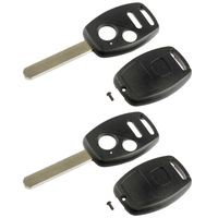 Key Fob Keyless Entry Remote Shell Case & Pad fits Honda 2010-2011 Accord Crosstour / 2006-2011 Civic / 2007-2013 CR-V / 2011-2015 CR-Z / 2009-2013 Fit / 2011-2014 Odyssey, Set of 2