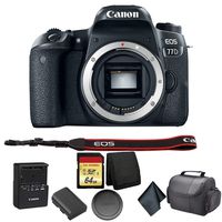 Canon EOS 77D DSLR Camera Bundle Kit with 64GB Memory Card + Carrying Case + More - International Model