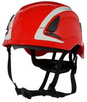 3M SecureFit Safety Helmet/Hard Hat, Climbing Style, Construction, Manufacturing, Forestry, Utilities, Work at Height, X5005X-ANSI, Scotchlite Reflective, Red