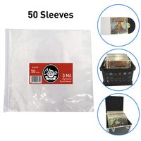 Classic Acts Vinyl Record Sleeves Protect Your Album Covers - LP Sleeves Fit Single and Double Albums - Size: 12.5" X 12.75" - 3 Mil Thick (50 Pack)