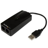 StarTech.com 2-Port External USB Modem - 56K Hardware Based Dial-up Interent Fax Modem