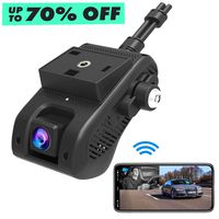 Dual Dash Cam, Lncoon 3G/WiFi Car Dash Camera 1080P with 3G Live Video Streaming Via APP/PC, GPS Tracking, Dashboard Camera DVR Recorder with Loop Recording/G-Sensor/Power Cutoff, Vibration/SOS Alarm