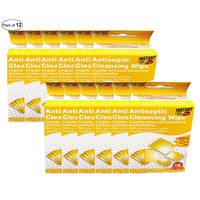 Instant Aid- Antiseptic Cleansing Wipe (16 in 1 Pack) (Pack of 12) by Purest
