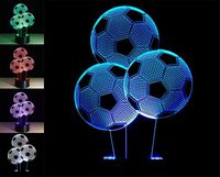 W-ONLY YOU-J Creative Gifts Night Light 3 Soccer 3D Lamp USB Light Abstract Colorful 3D Lamp USB Visual Light?Control /Touch?