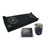 Compatible with 2007-2013 GMC Sierra Crew Cab Truck Kicker Comp C12 Dual 12" Sub Box Enclosure & CXA600.1 Amp (Renewed)