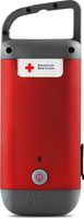 American Red Cross Clipray Crank-Powered, Clip-On Flashlight & Smartphone Charger, Red, Pack of 2