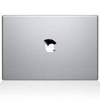 The Decal Guru 2052-MAC-13P-BLA Mohawk Punk Rocker Decal Vinyl Sticker, Black, 13" MacBook Pro (2015 & Older)