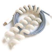 Cordpiggy Cable & Cord Organizer (Small) - Wire Management for Chargers, Headphones, Earbuds, Camera Cords, Travelling - Flexible Cord Keeper, Lightweight Spiral Holder; Set of 3, Color: White