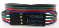 Version Coin - 30cm Internal Power Switch/Power LED Extension Cable - 2+1+1 Pin Dupont Female to 4 Pin Male Header