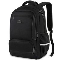 MATEIN High School Backpack, Laptop Backpacks for Men Women, Water Resistant Student Bookbag for College High School Girls Boys, Fits 15.6 Inch Laptops and Notebook, Black